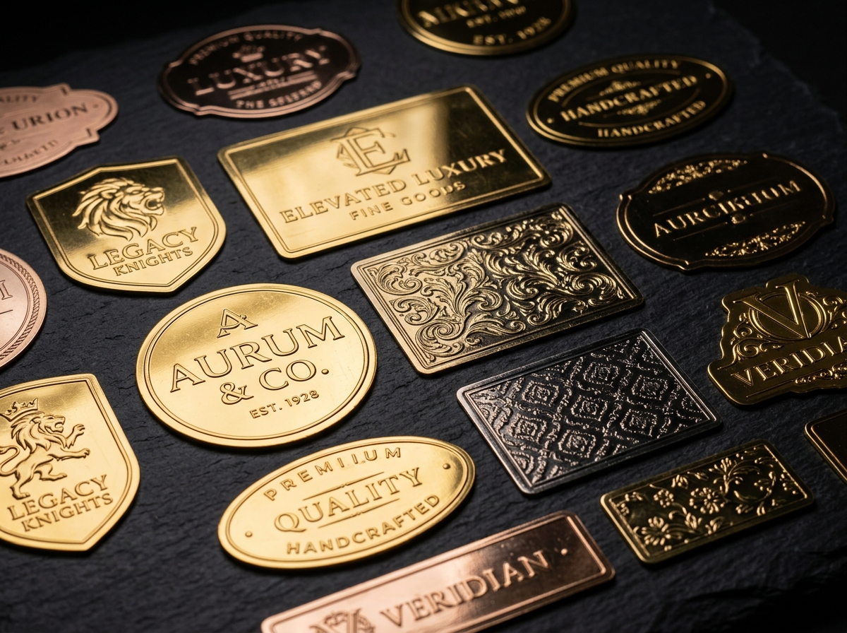 Electroplated Metal Stickers in Gold & Silver